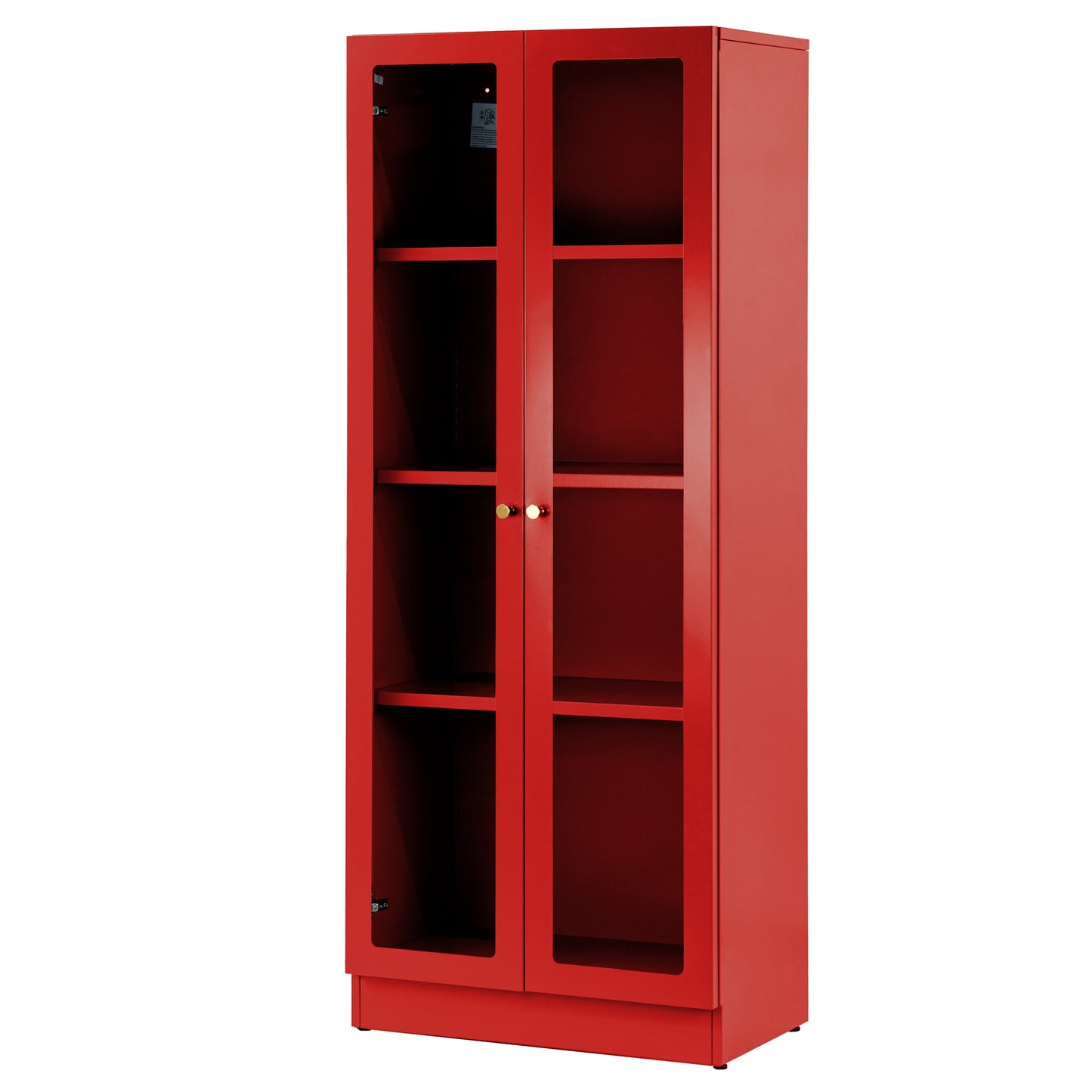 Avice 59-inch Red French Door Metal Cabinet