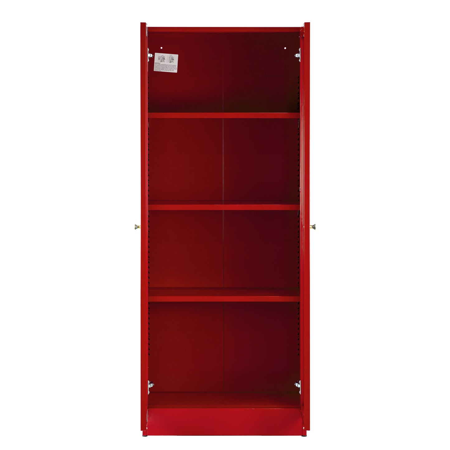 Avice 59-inch Red French Door Metal Cabinet