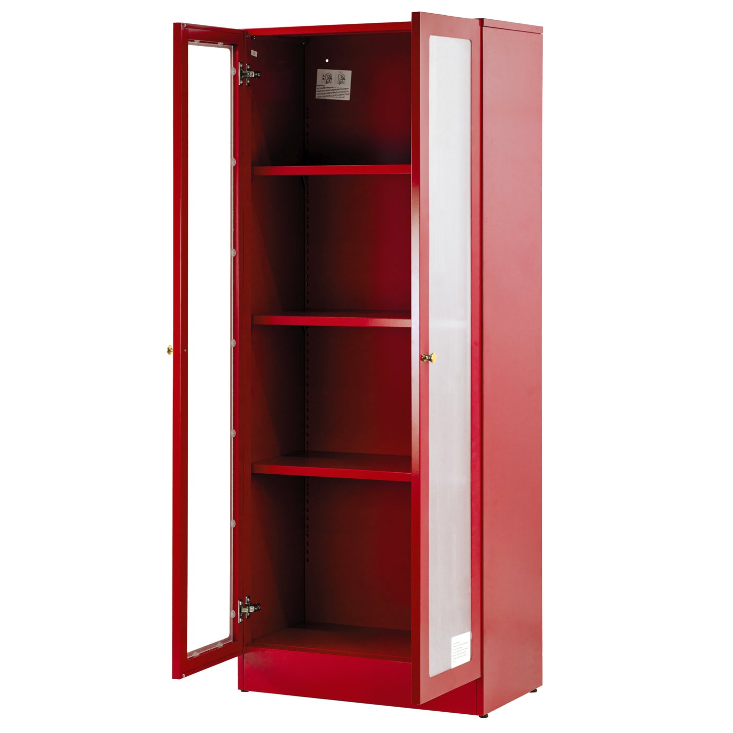 Avice 59-inch Red French Door Metal Cabinet