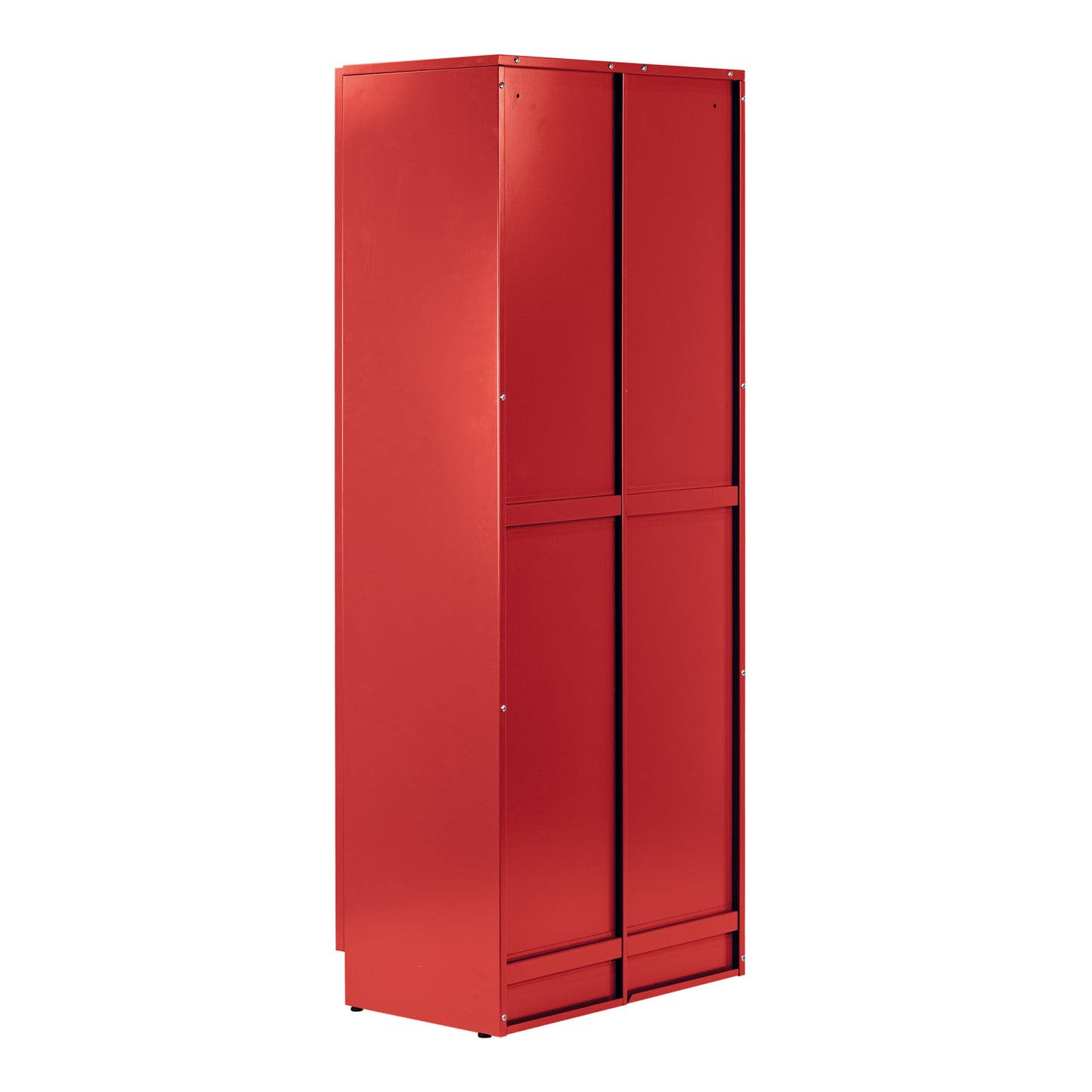 Avice 59-inch Red French Door Metal Cabinet