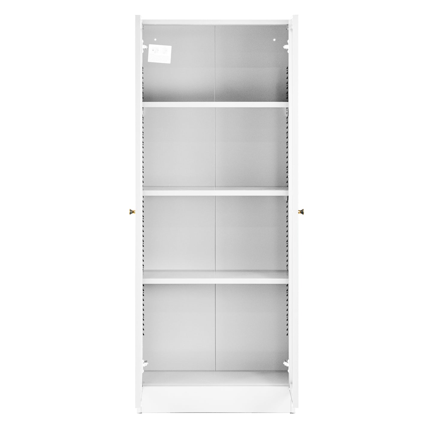 Avice 59-inch White French Door Metal Cabinet