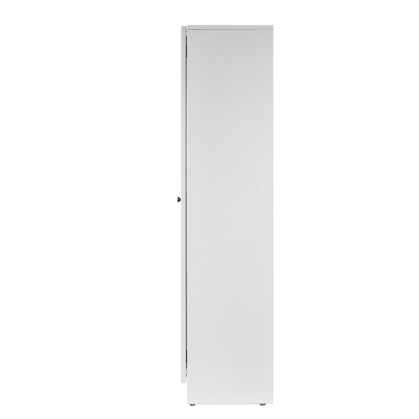 Avice 59-inch White French Door Metal Cabinet