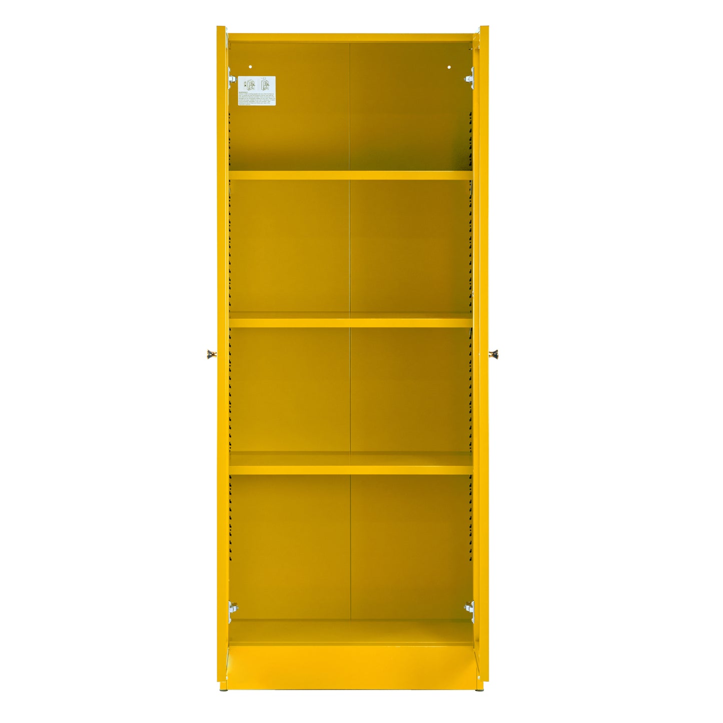 Avice 59-inch Yellow French Door Metal Cabinet