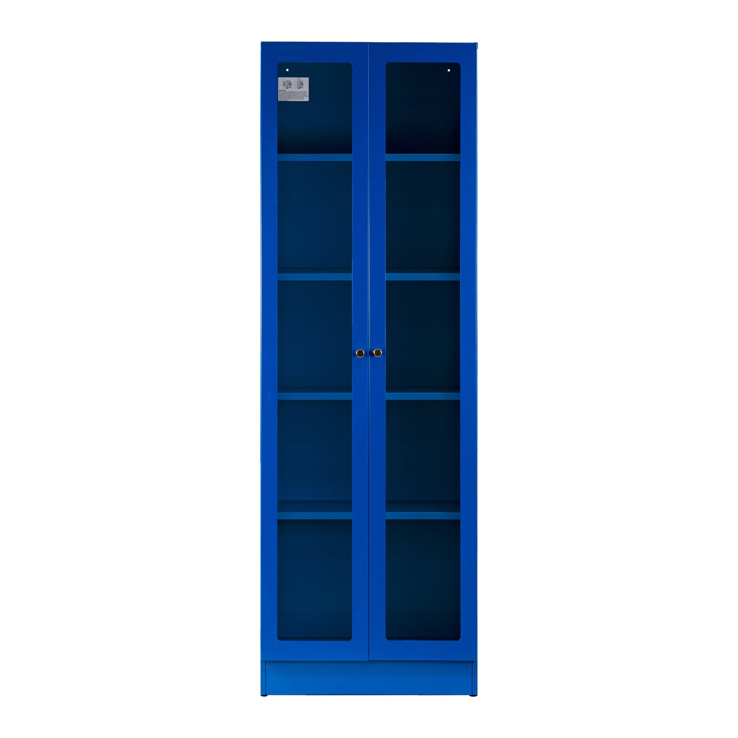 Avidan 70-inch Blue French Door Metal Cabinet