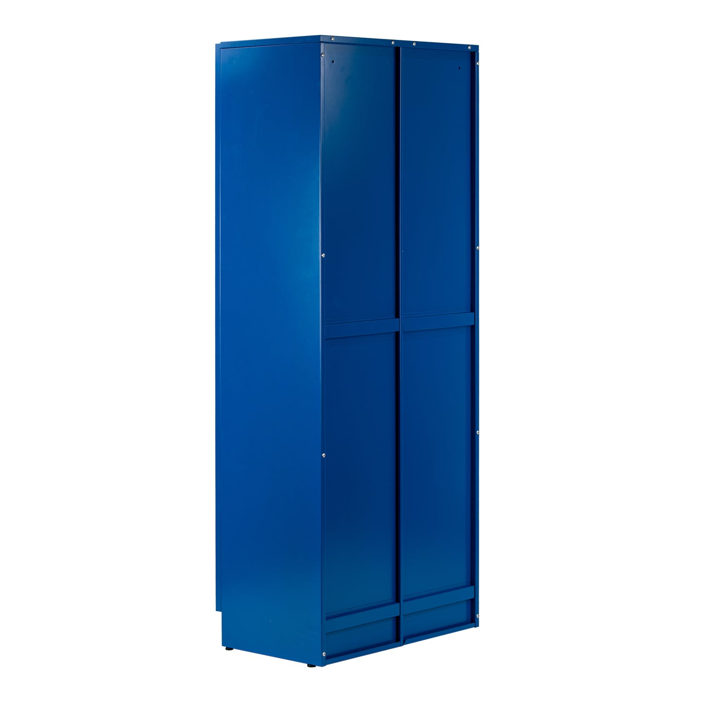 Avidan 70-inch Blue French Door Metal Cabinet