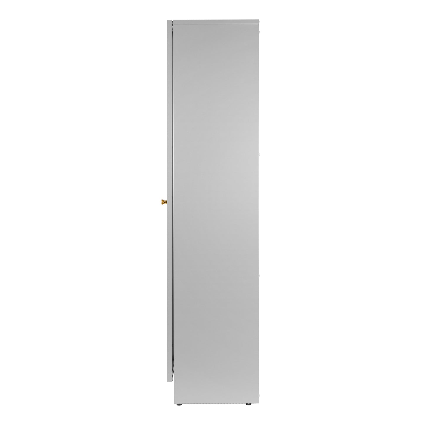 Avila 59-Inch White Metal Cabinet with Clear Door