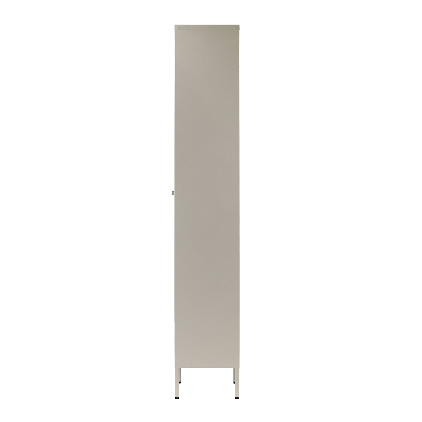 Avis 71-inch Gray Metal Cabinet with Clear Door