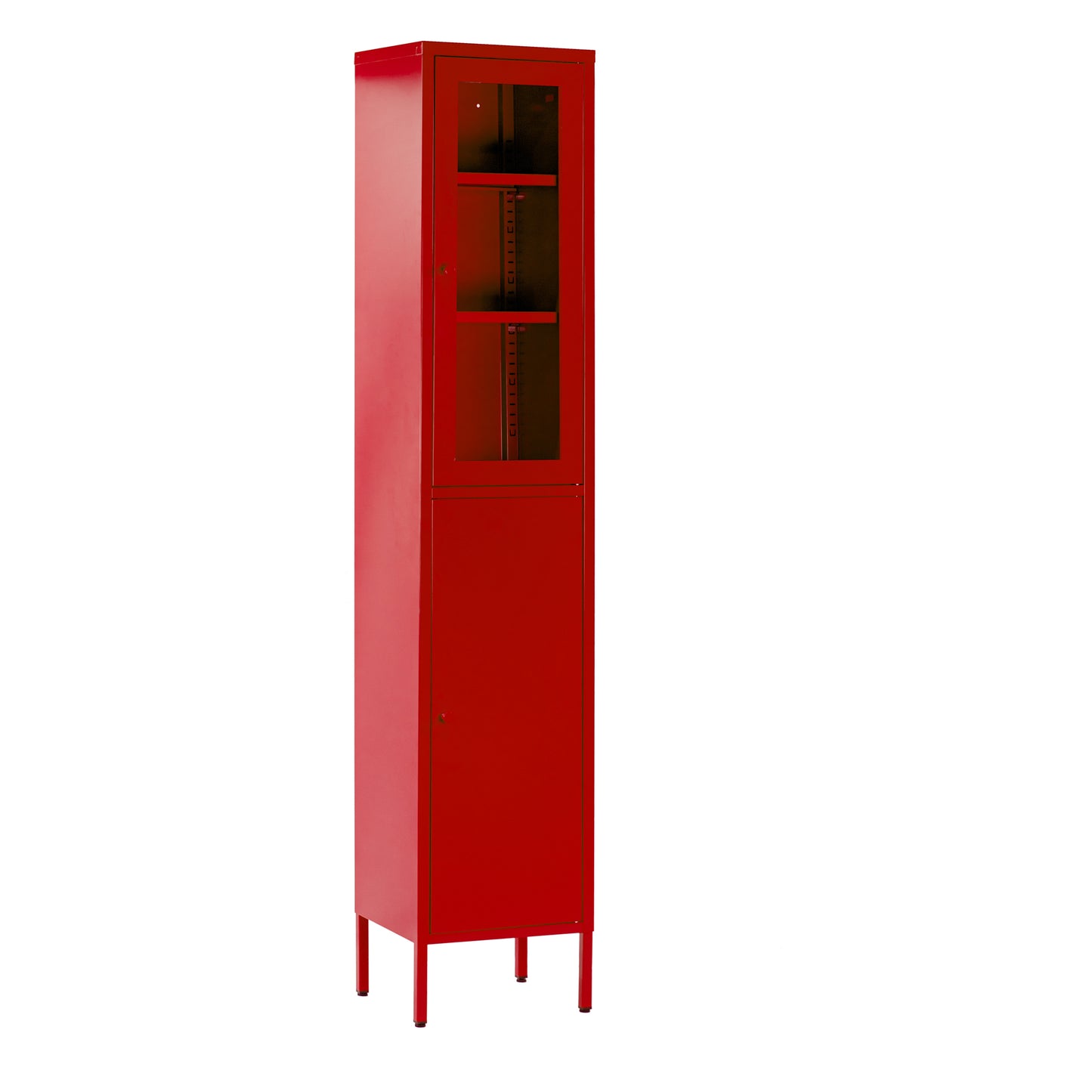 Aviva 71-inch Red Two Door Metal Cabinet