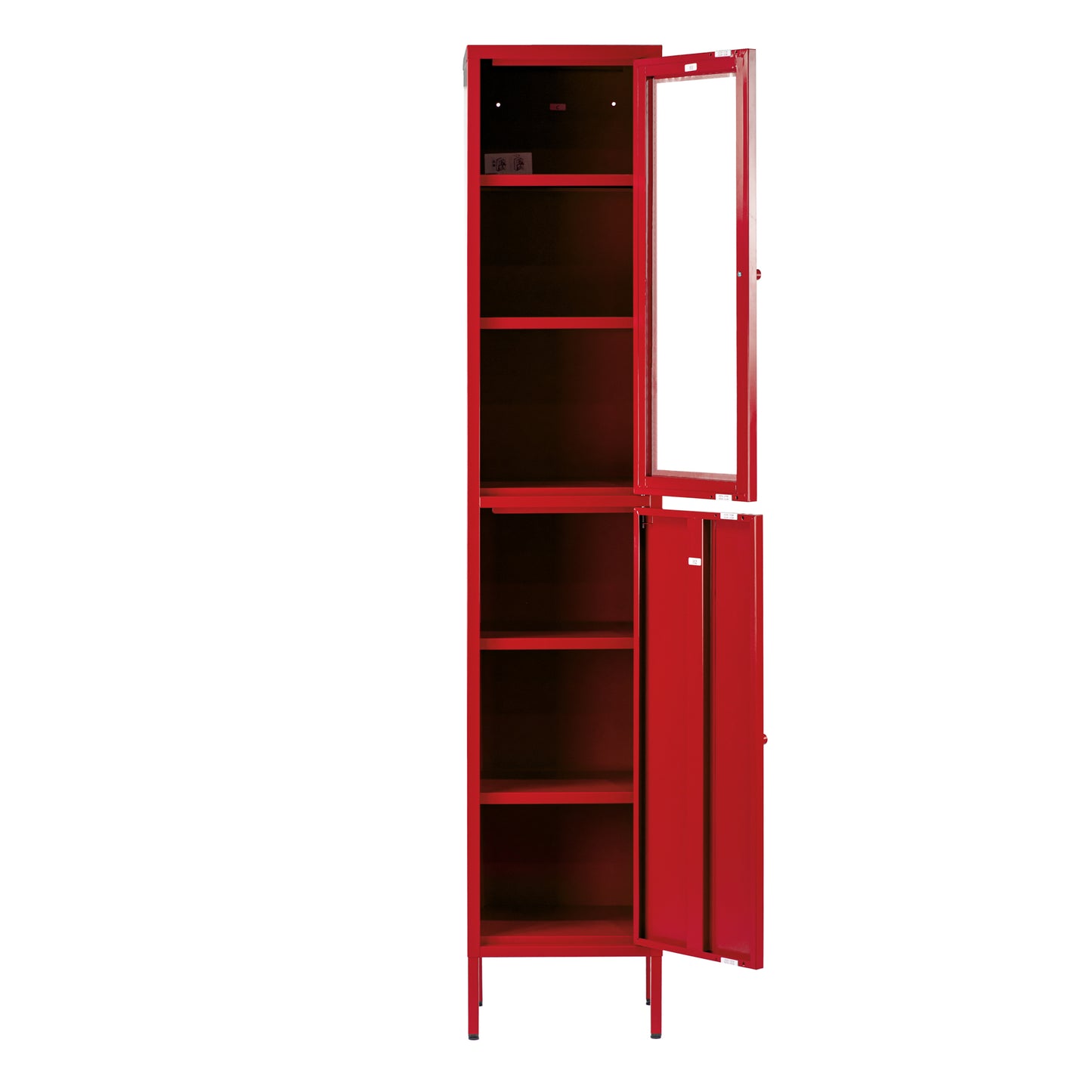 Aviva 71-inch Red Two Door Metal Cabinet