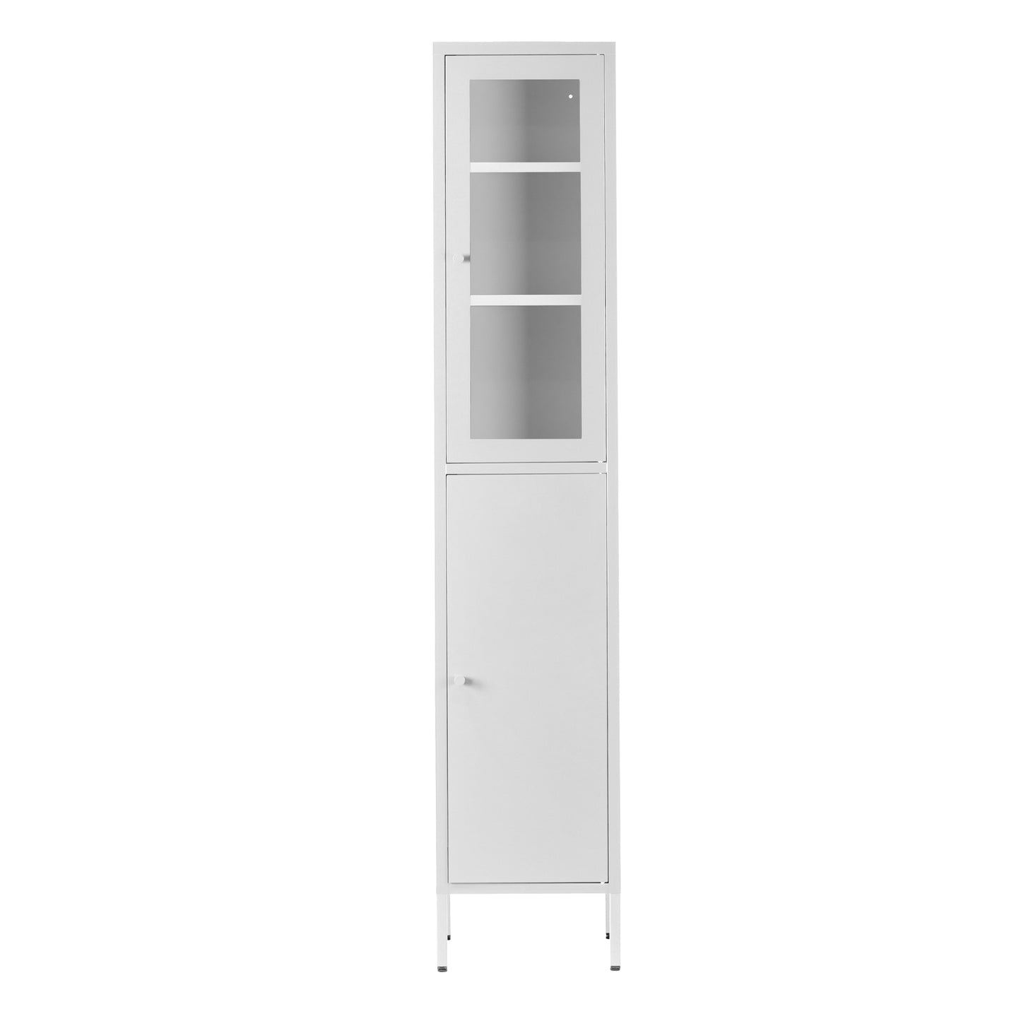 Aviva 71-inch White Two Door Metal Cabinet