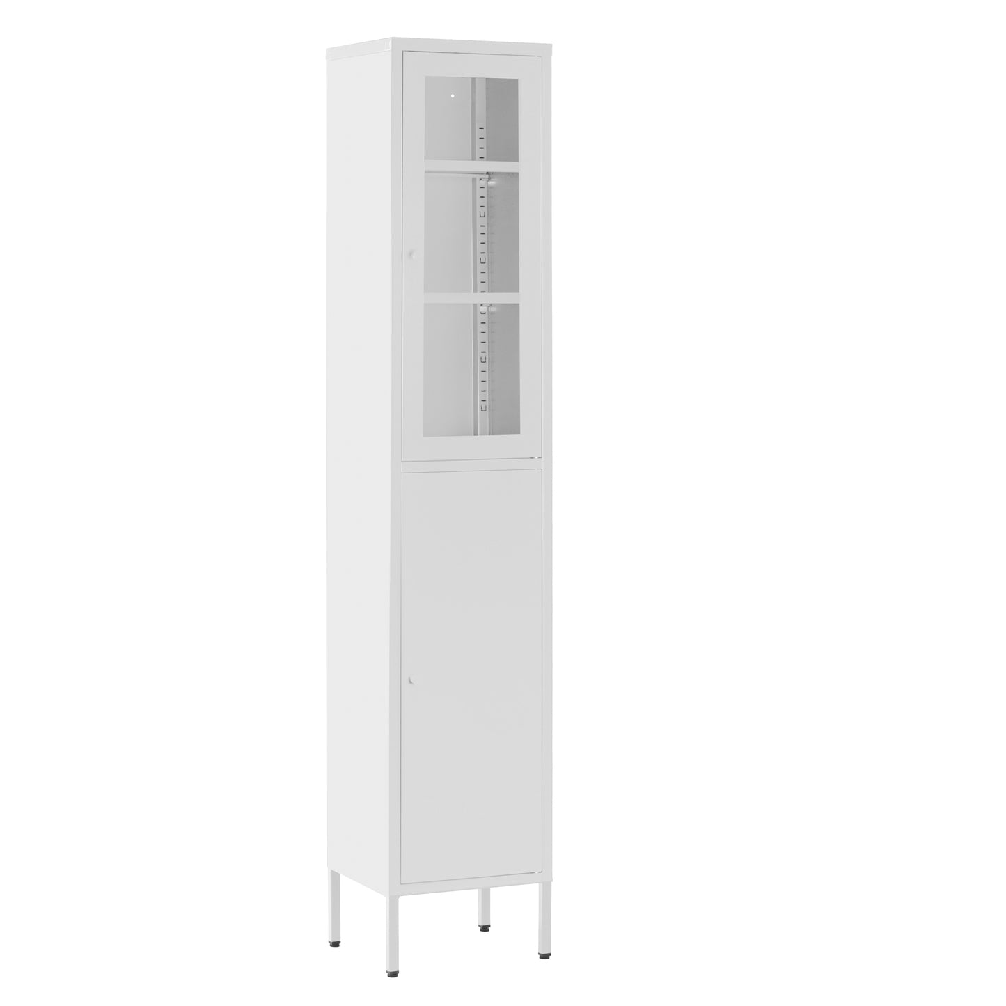 Aviva 71-inch White Two Door Metal Cabinet