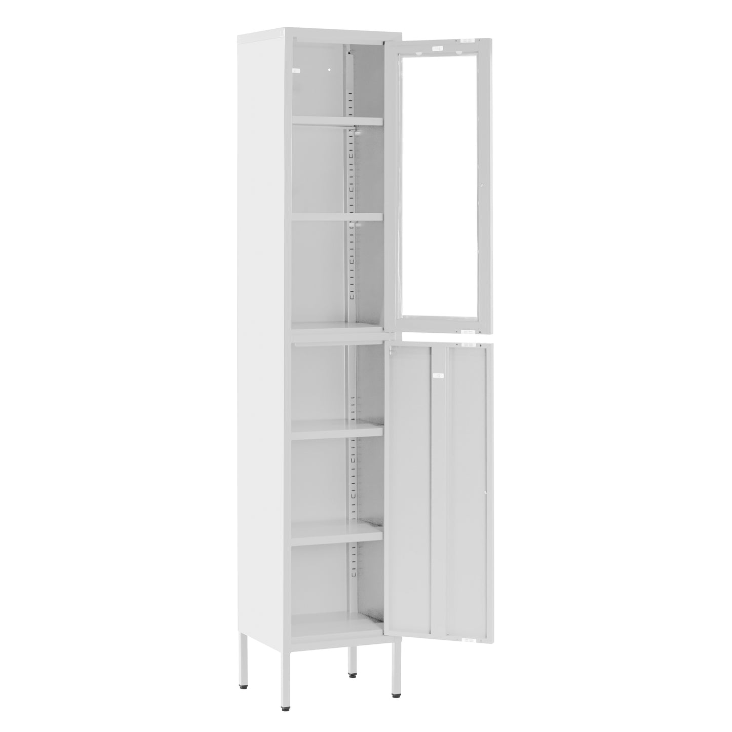 Aviva 71-inch White Two Door Metal Cabinet