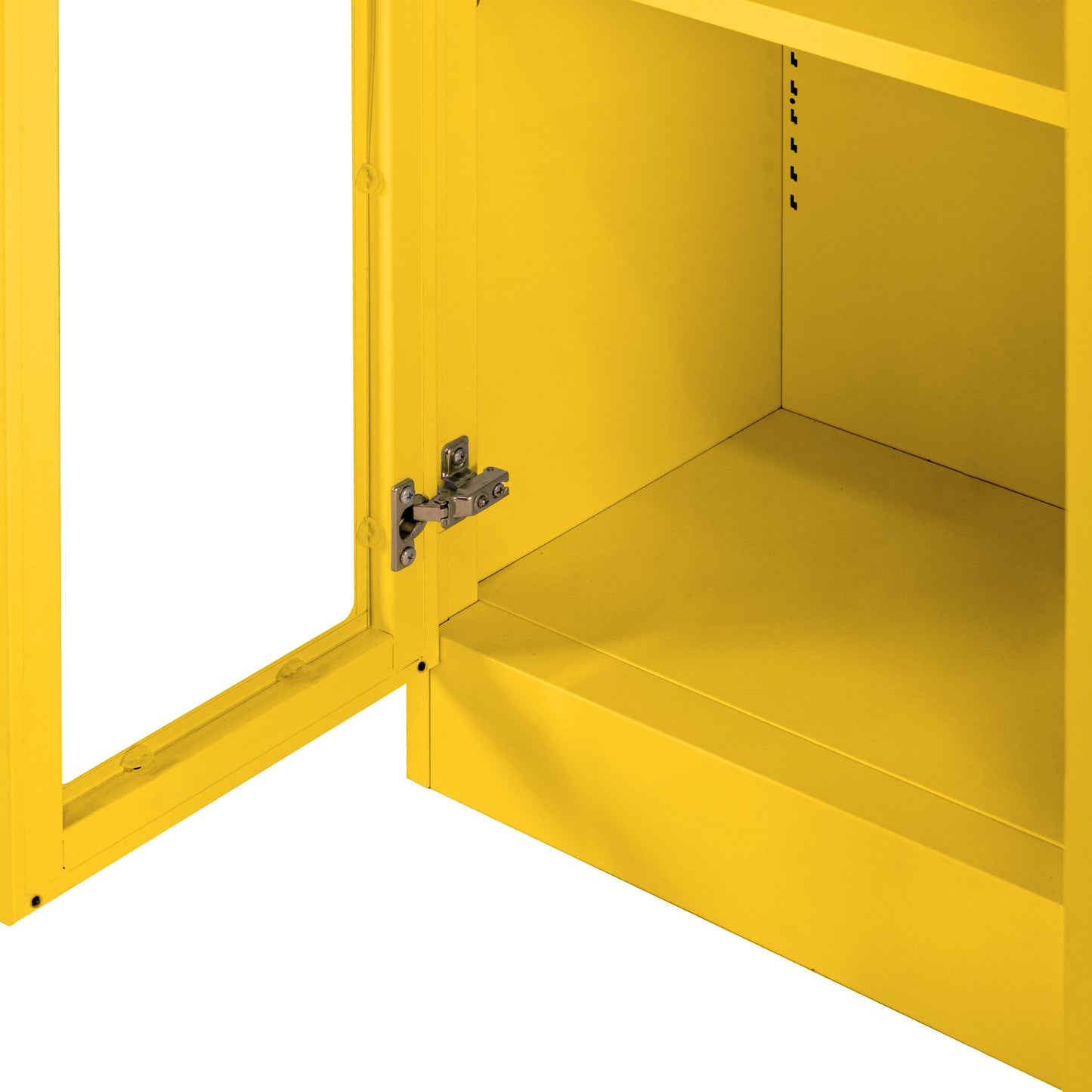 Avidan 70-inch Yellow French Door Metal Cabinet