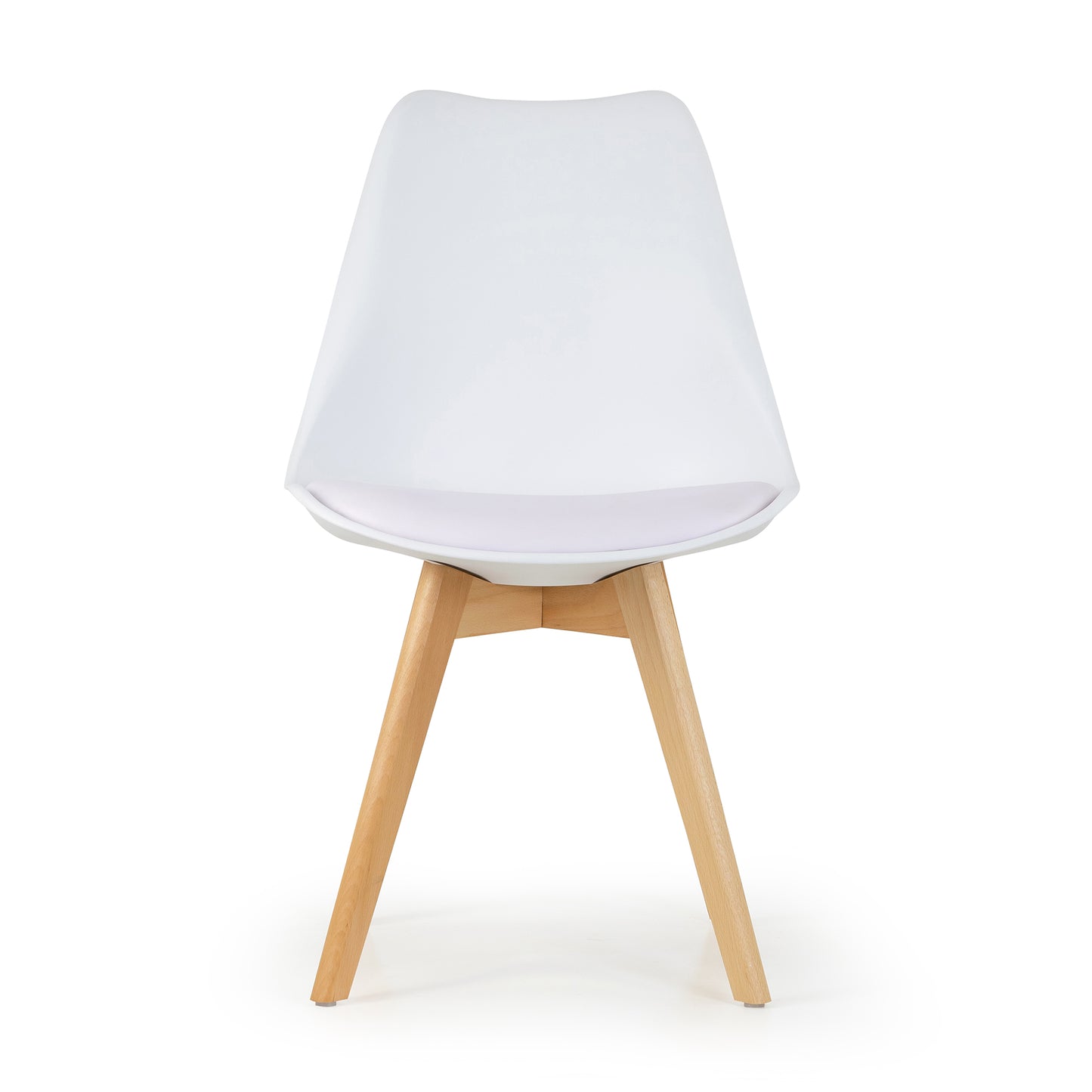 Balint White Cushioned Plastic Dining Chairs