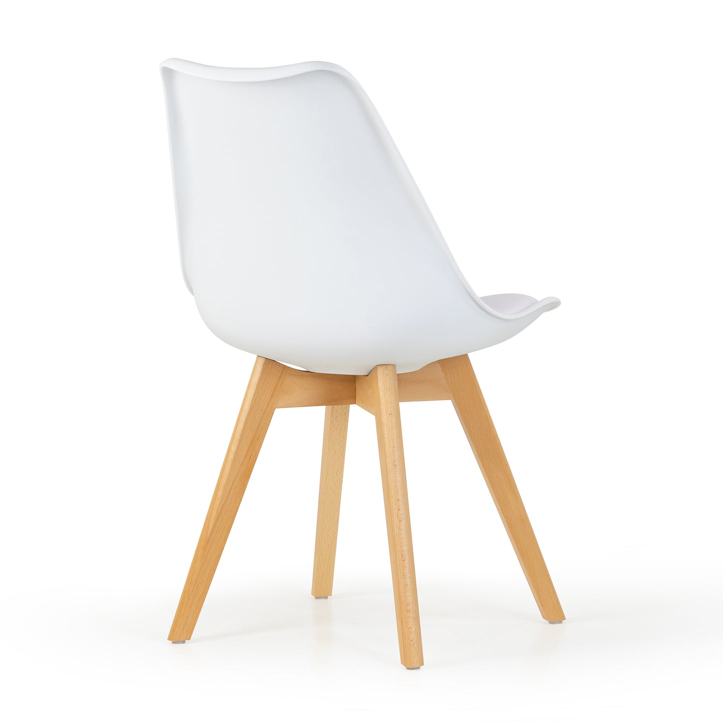 Balint White Cushioned Plastic Dining Chairs