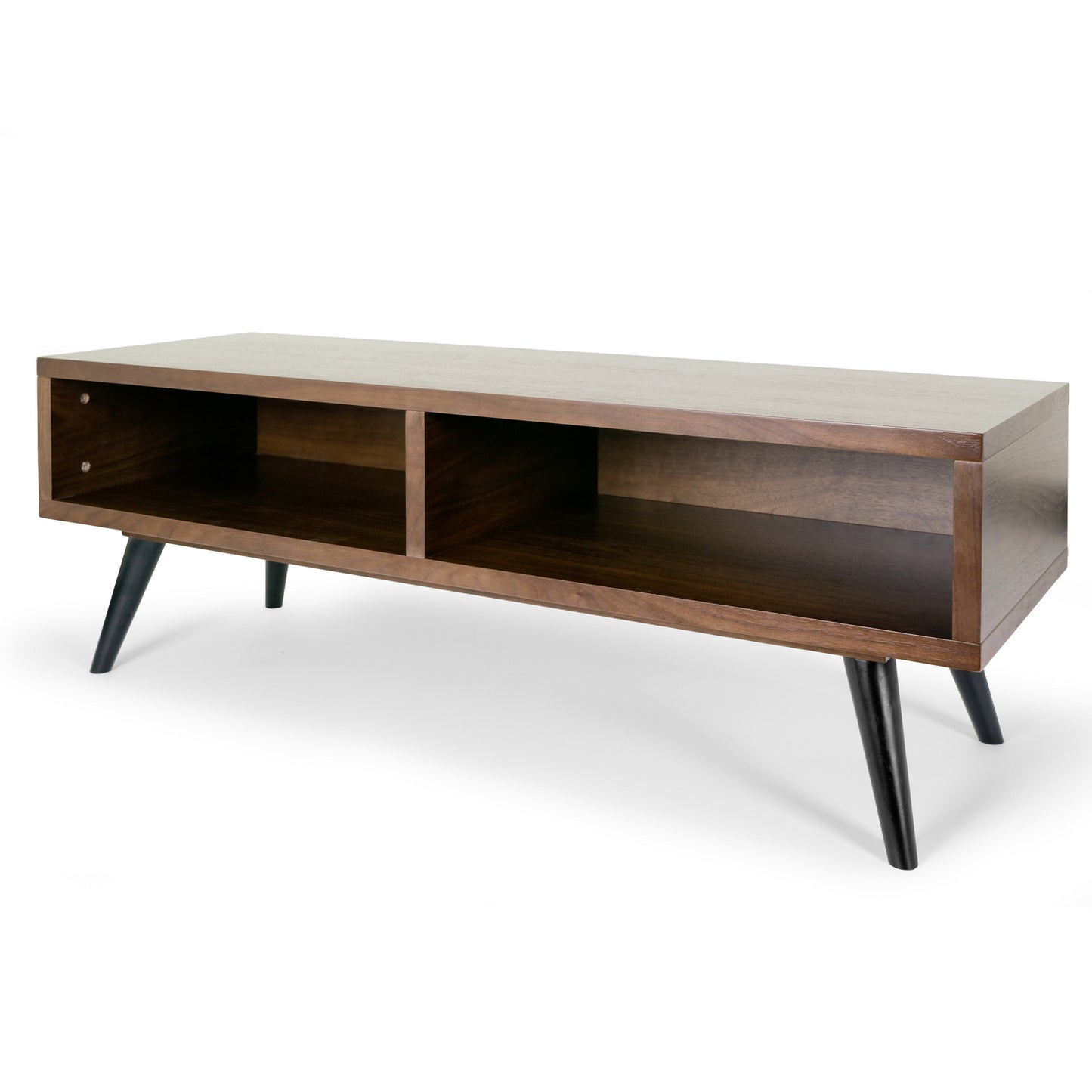 Akamu Scandinavian Style Modern Walnut Finish TV Stand