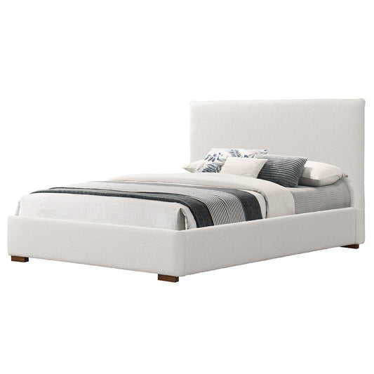 Bedwyr White Boucle Queen Bed