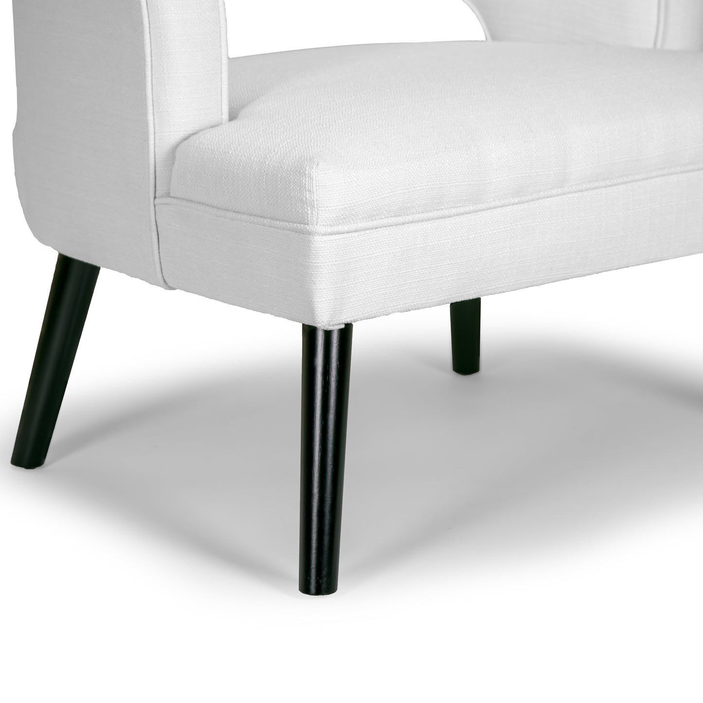Alessa Modern Cream Fabric Accent Chair with Button Tufted Back