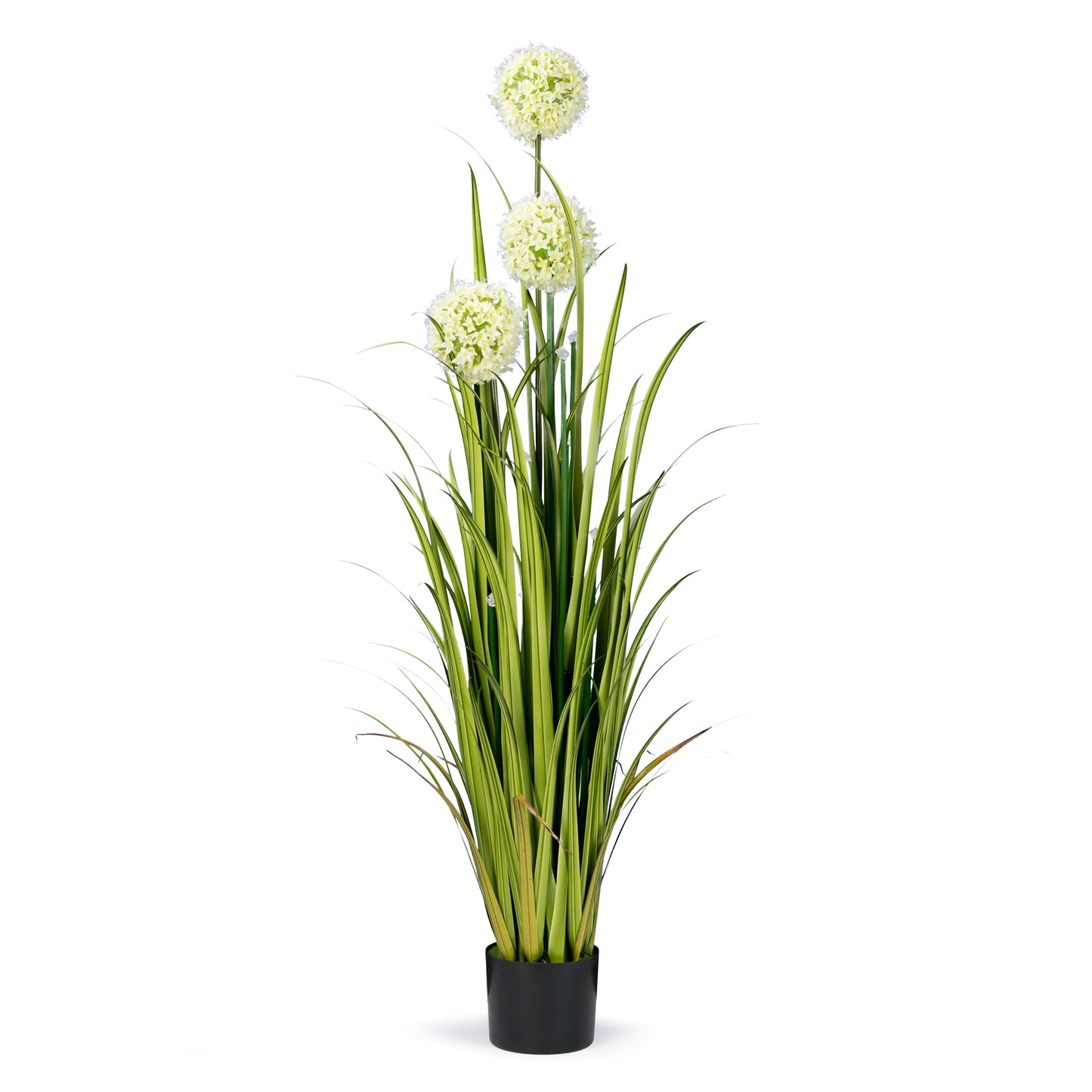 5 Feet High Artificial Reed with Hydrangea Similar Flowers and Decorative Crystal