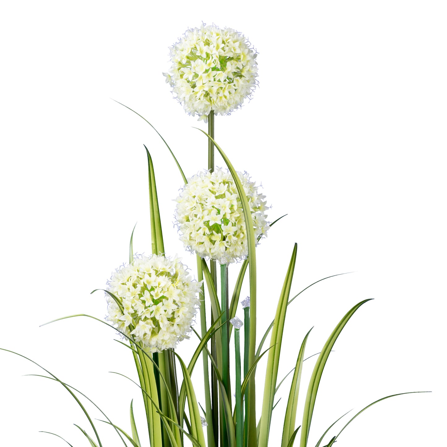 5 Feet High Artificial Reed with Hydrangea Similar Flowers and Decorative Crystal