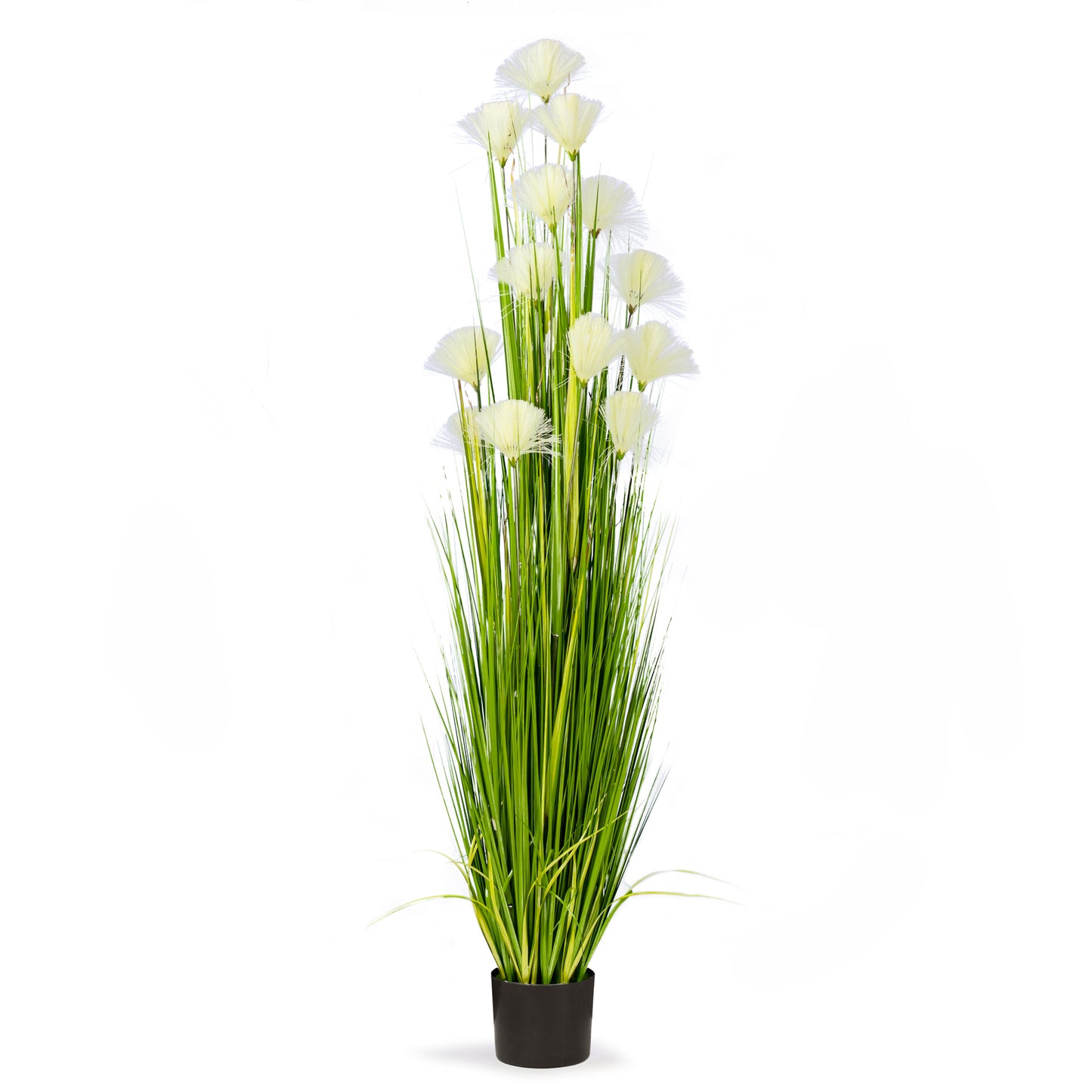 6 Feet High Artificial Reed Grass with Decorative Ivory Flowers