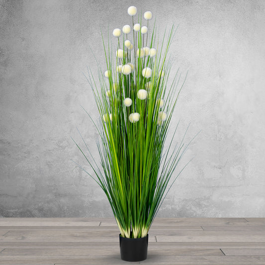4.75 Feet High Artificial Reed with Decorative White Balls