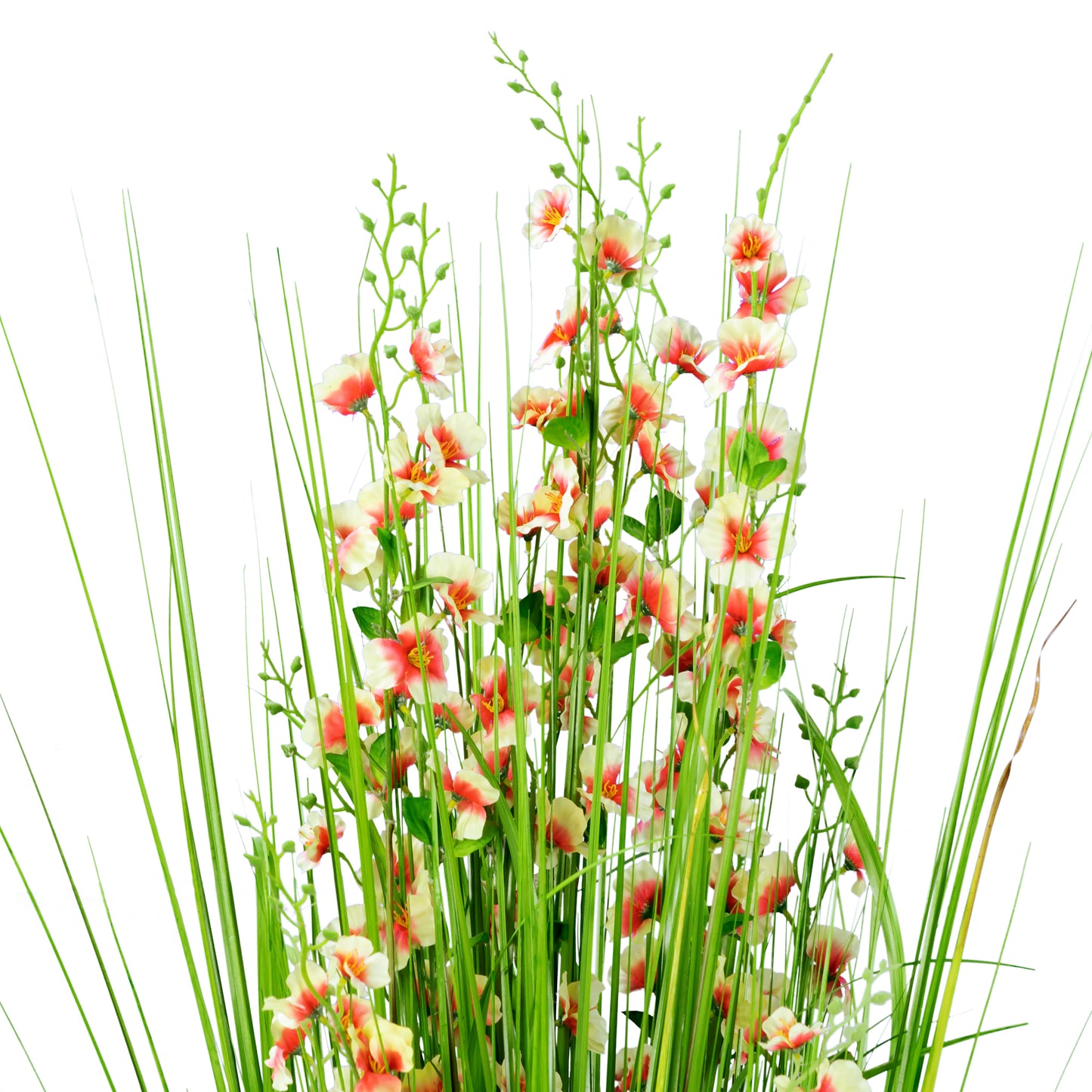 5 Feet High Artificial Reed with Decorative Yellow and Pink Flowers