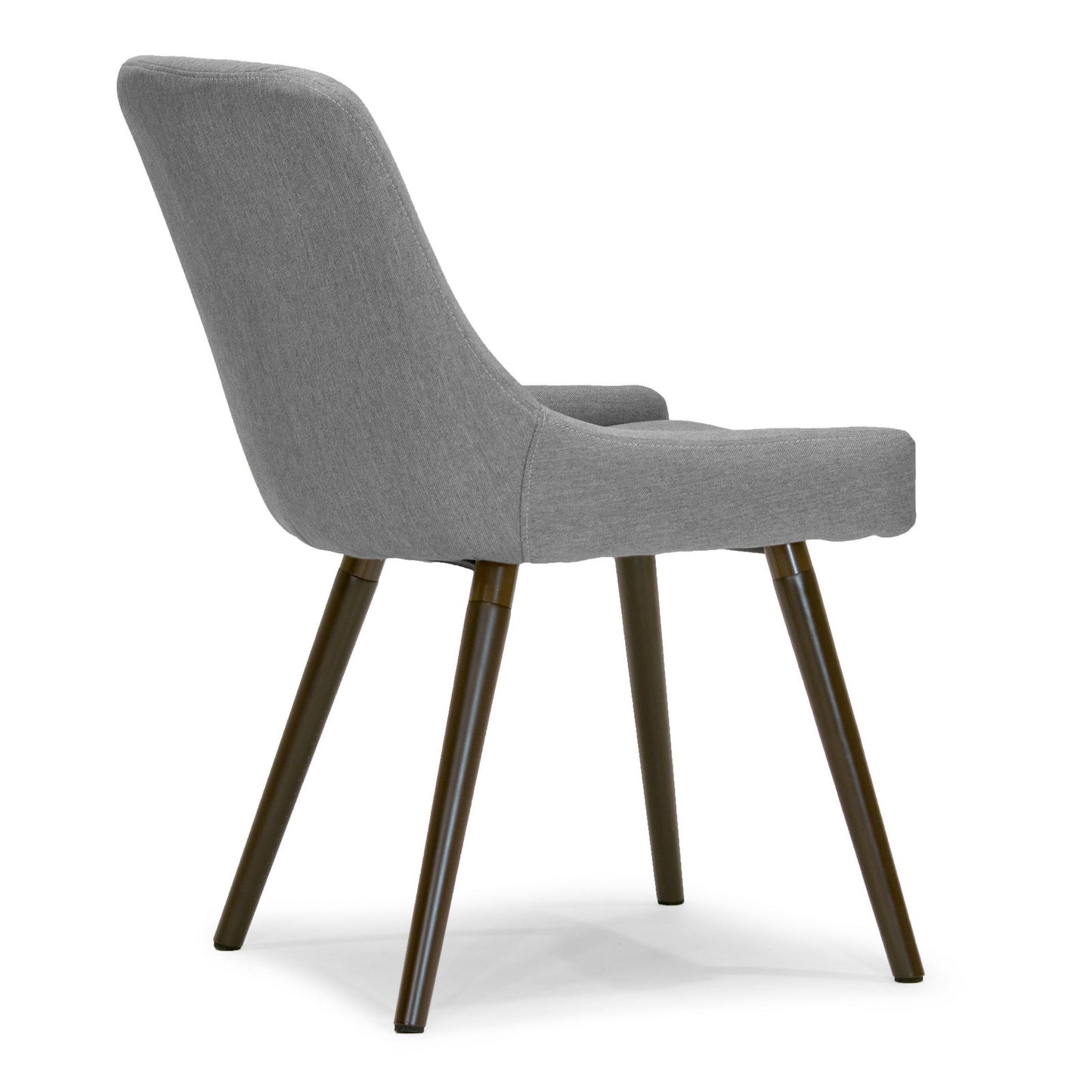 Ade Modern Grey Fabric Dining Chair with Beech Legs (Set of 2)