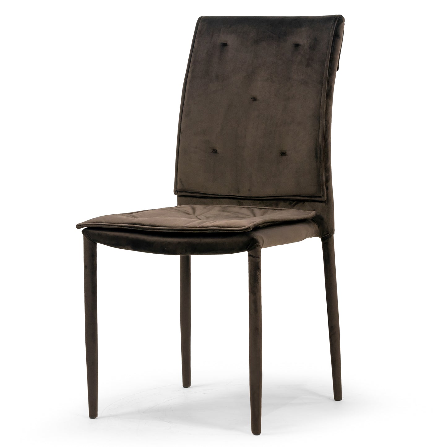 Set of 2 Areli Brown Velvet Dining Chair with Upholstered Legs