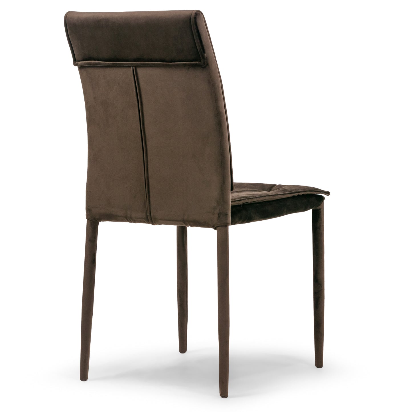 Set of 2 Areli Brown Velvet Dining Chair with Upholstered Legs
