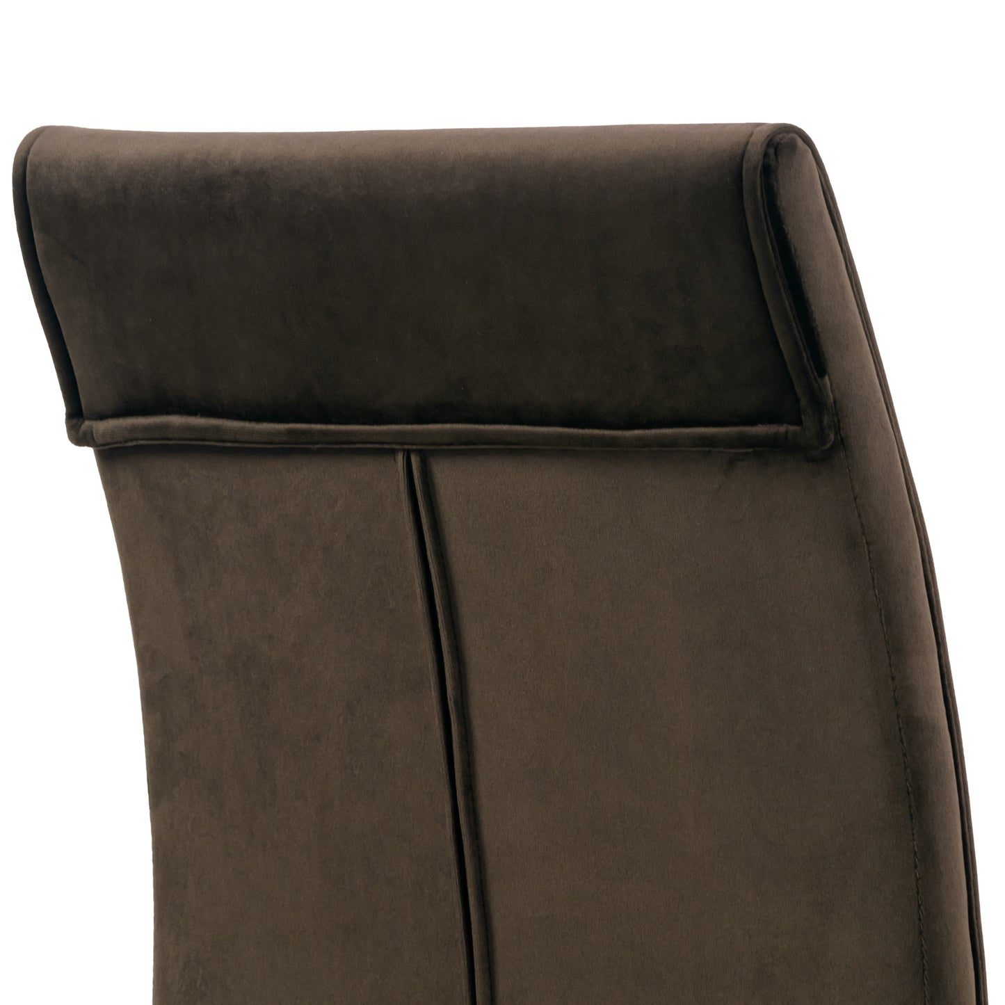 Set of 2 Areli Brown Velvet Dining Chair with Upholstered Legs