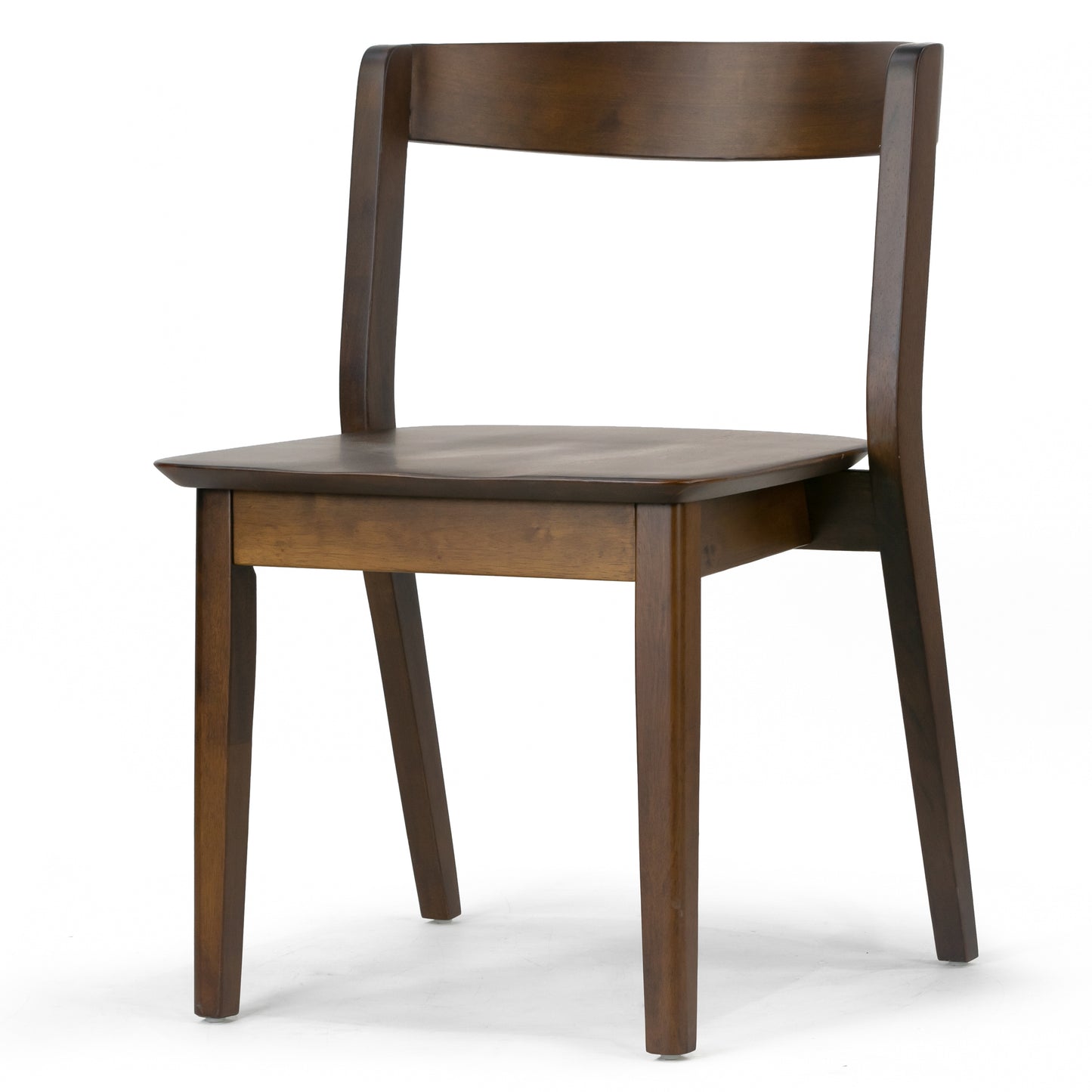 Set of 2 Astor Dark Brown Solid Wood Chair with Curved Back