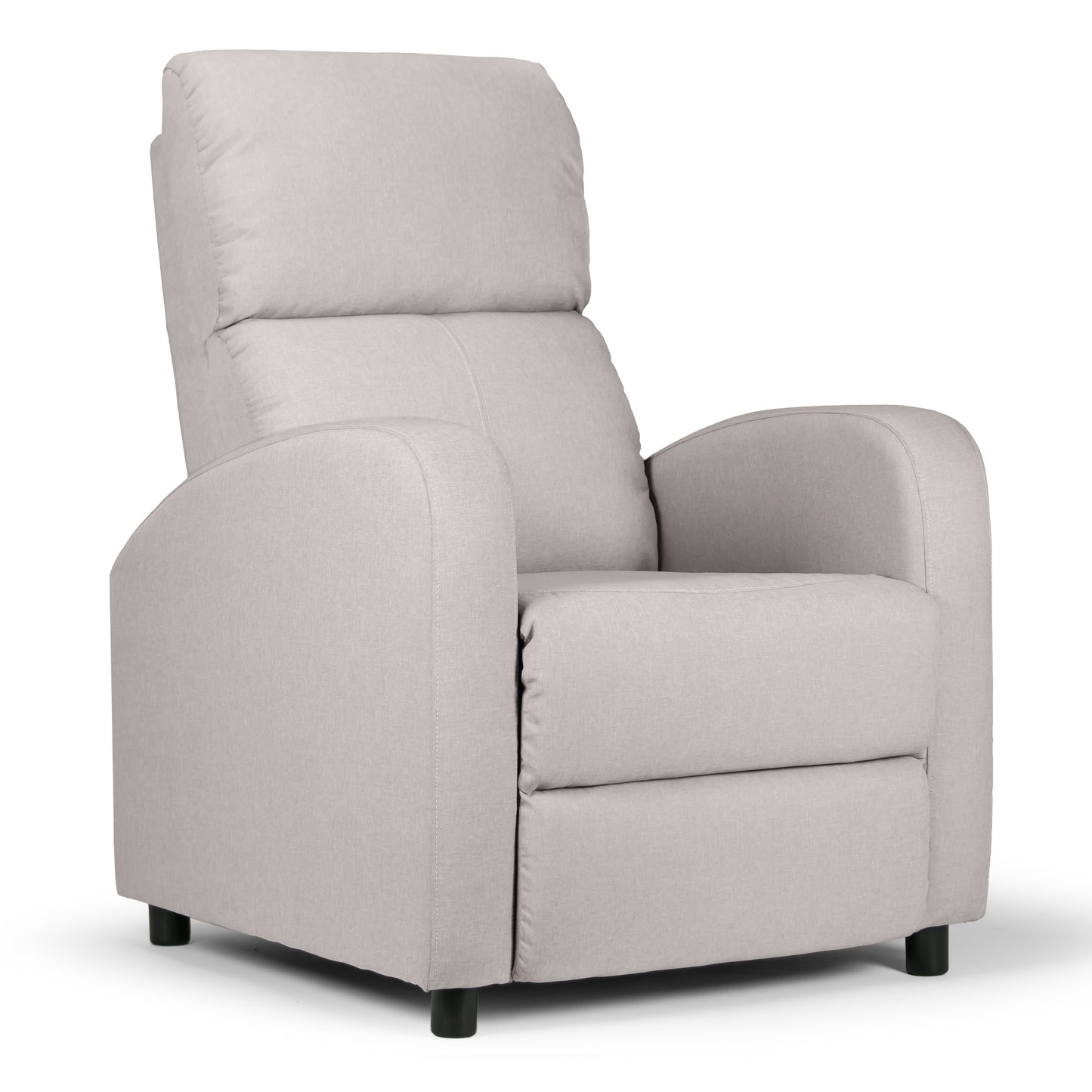 Alfie Mechanical Recliner Sand Grey Fabric Arm Chair