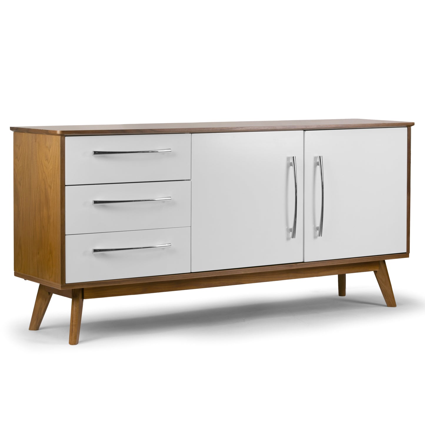 Alva Scandinavian Style Sideboard Buffet Table with Cabinet and Drawers