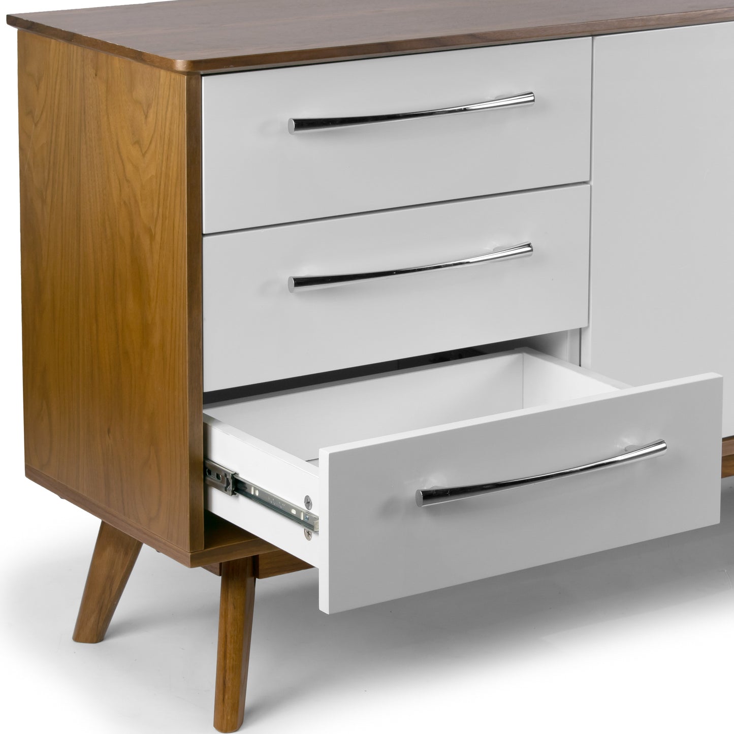 Alva Scandinavian Style Sideboard Buffet Table with Cabinet and Drawers