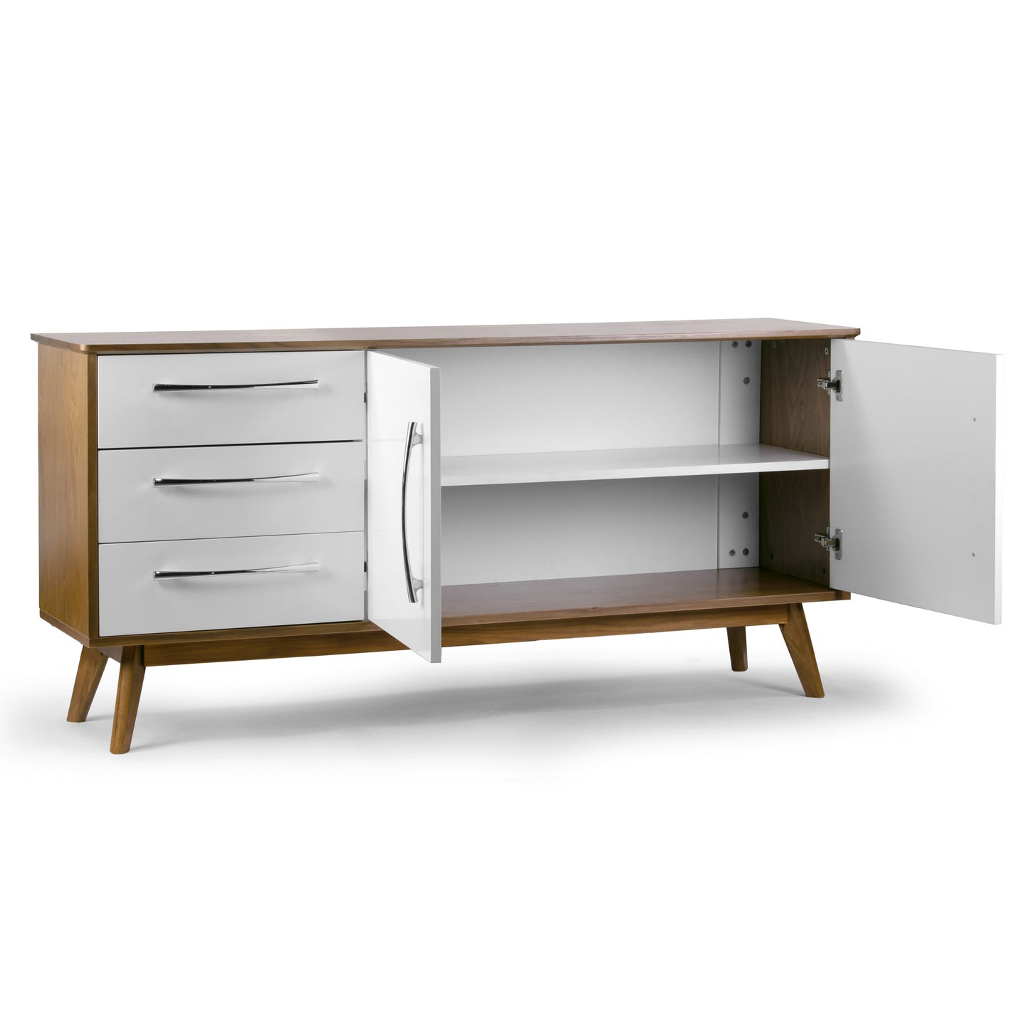 Alva Scandinavian Style Sideboard Buffet Table with Cabinet and Drawers