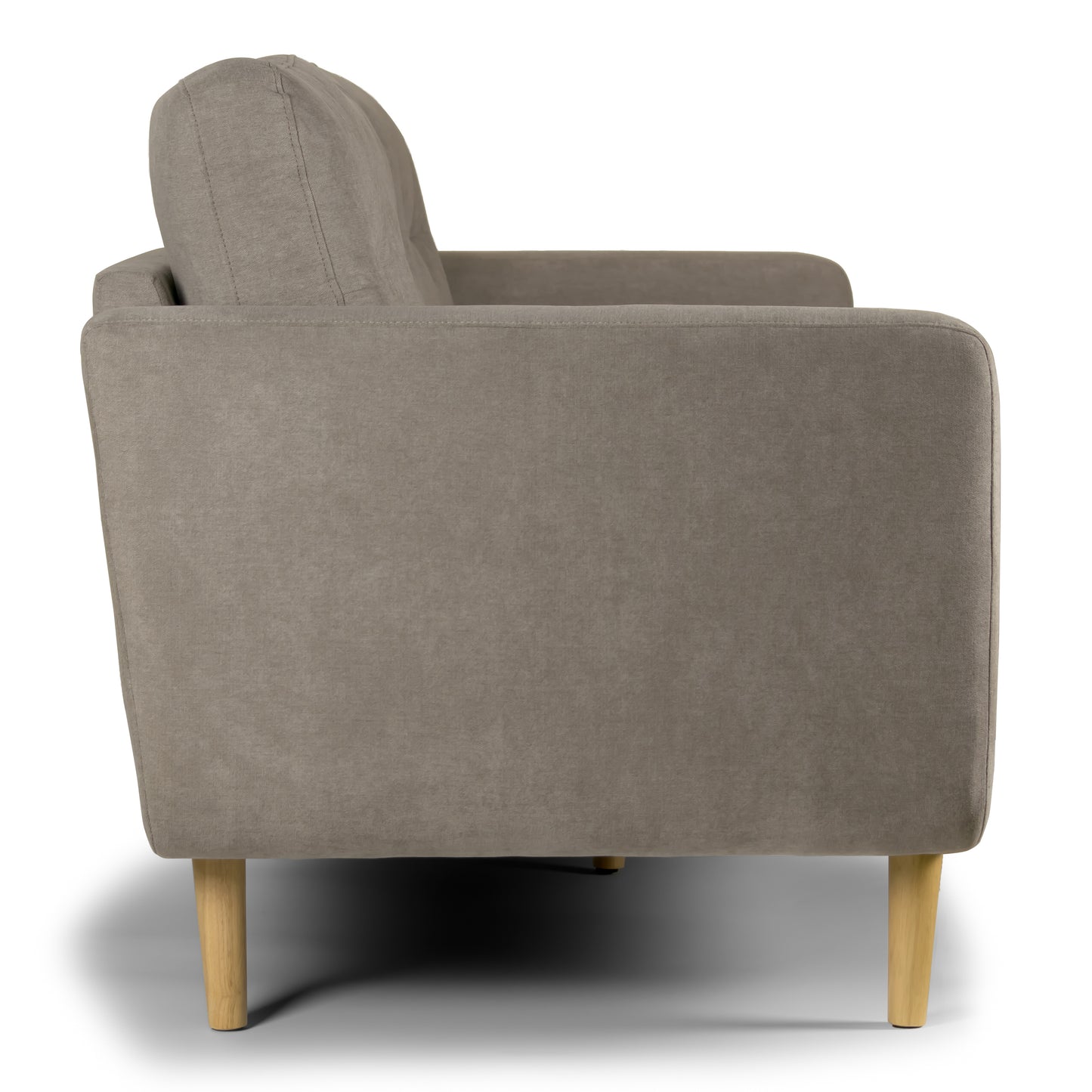 Alia Modern Sandy Grey Fabric Sofa with Removable Cushions