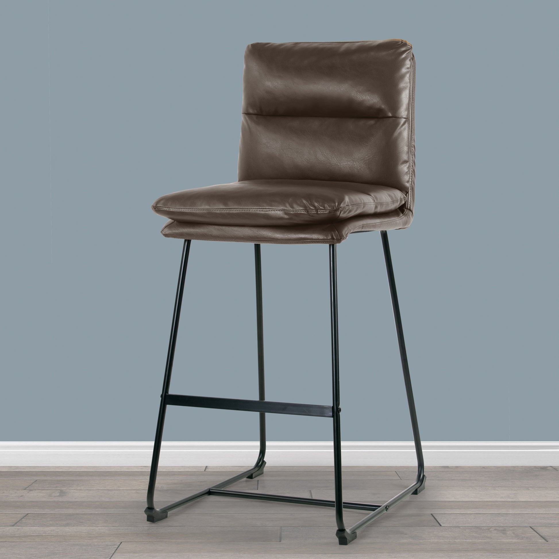 Set of 2 Aulani Light Brown Upholstered Metal Frame Dining Chair