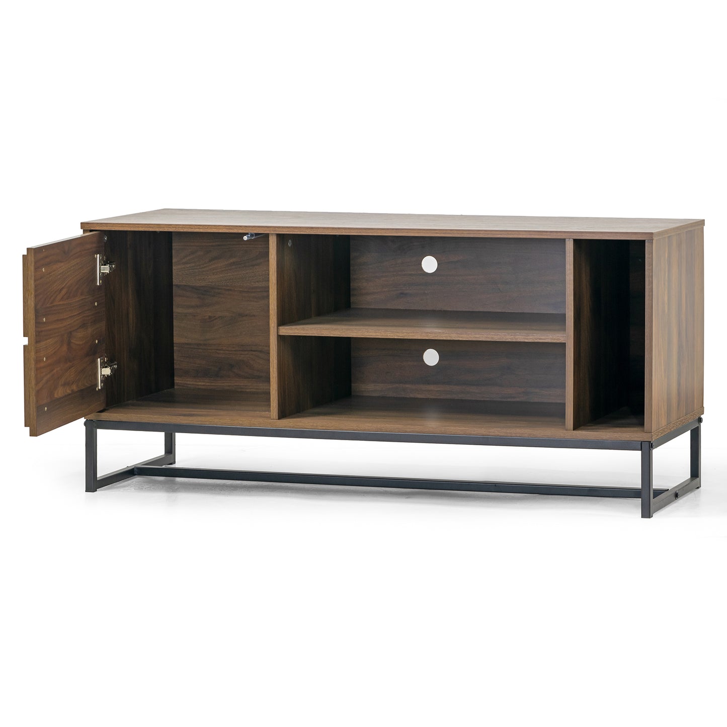 Arva Dark Walnut Finish TV Stand with Cabinet