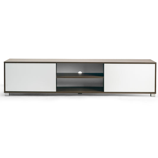 Annie TV Stand Walnut Finish with Contrasting White Door