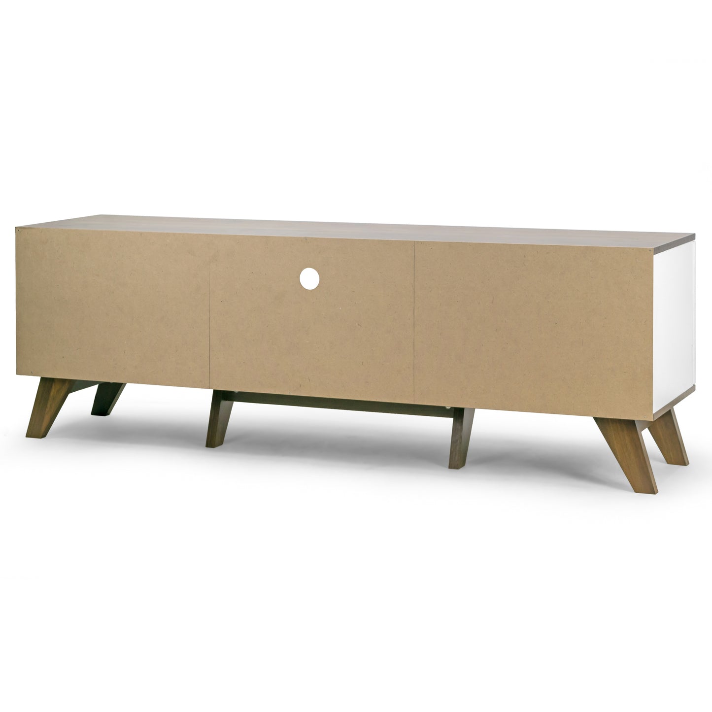 Annis TV Stand Walnut Finish with Contrasting White Door