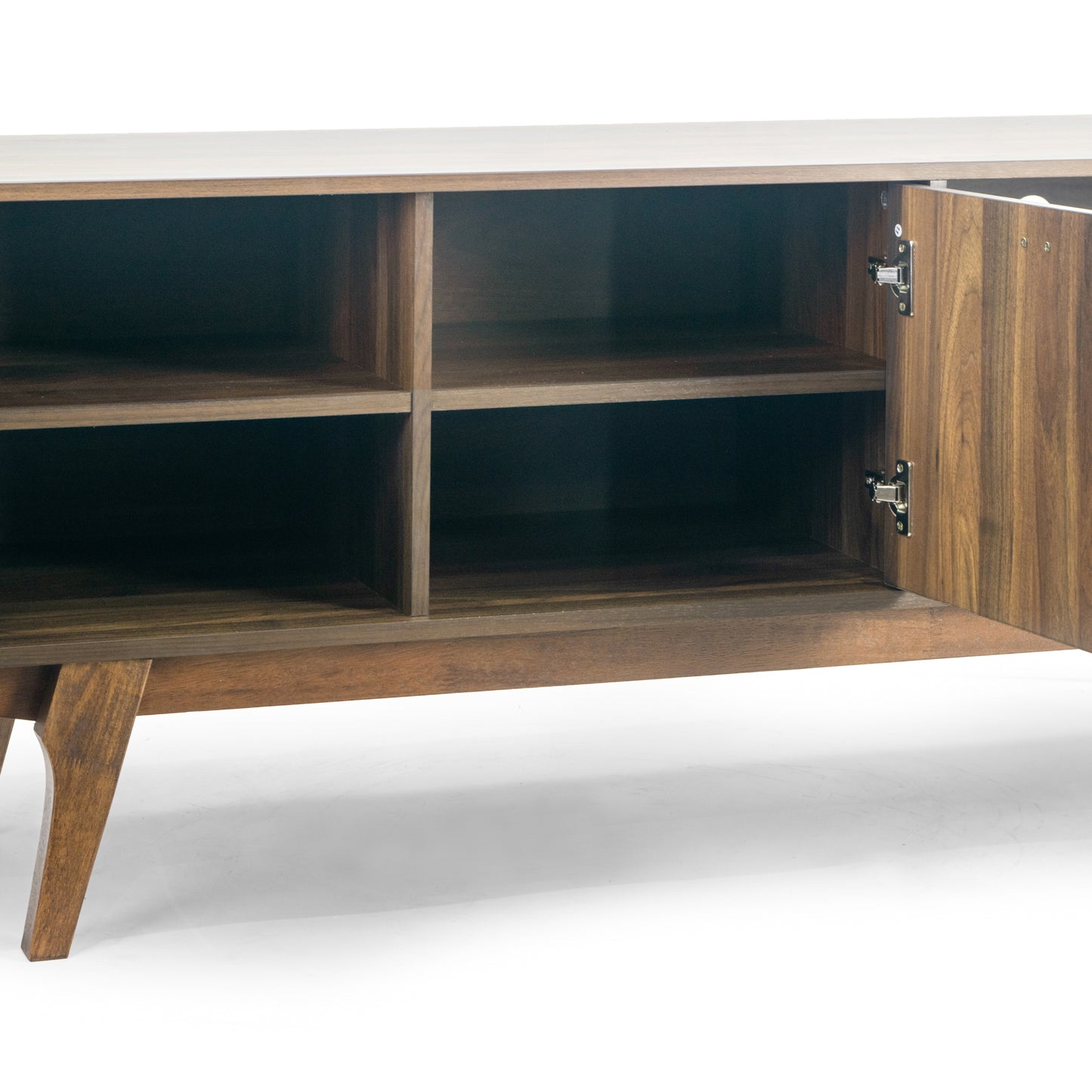 Anona TV Stand with Two Cabinets and Open Shelves