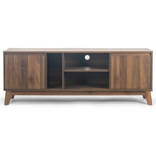 Anshu TV Stand with Two Cabinets and Open Shelves