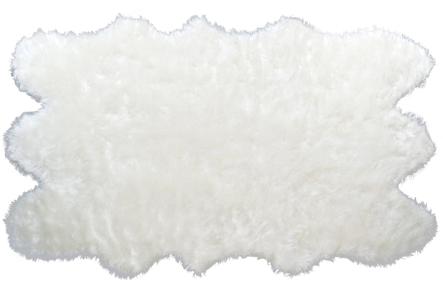 Faux Sheepskin Fur Area Rug Runner Sheepskin-like Shape White 8x5